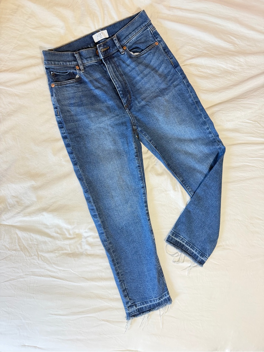 LOFT Men's Slim Straight Jeans in Medium Blue Wash